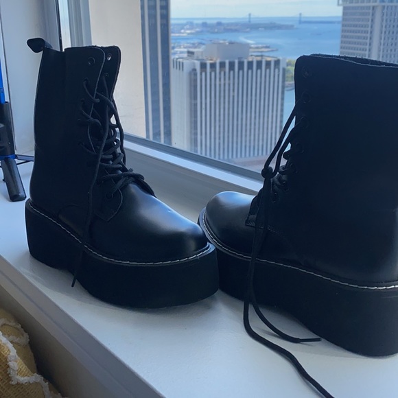 Chunky platform leather boots - Picture 3 of 4